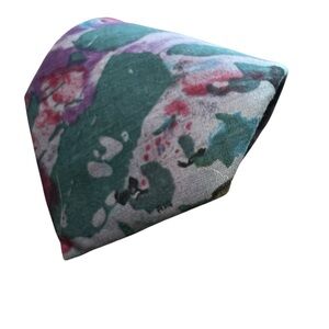 2/$15 Cricket watercolor abstract Floral Patterned tie 60" x 4" made in USA